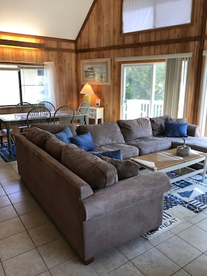 Living Room with entrance from porch