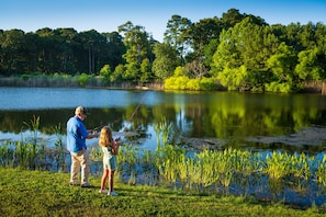 Fishing at Bay Creek - From shallow water sight fishing on the Lower Eastern Shore, to casting for red drum and striped bass in the tidal waters of the Bay, to surf fishing the wild, unspoiled beaches of the Eastern Shore’s Barrier Islands, fishing is a thing of beauty here.