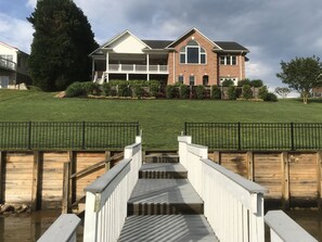 View from the dock to the house