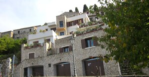 The medieval restored stone court