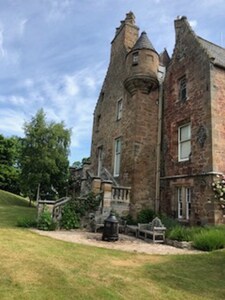 Wing Of Historic Luffness Castle. One twin and one single bedroom