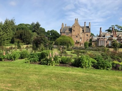 Wing Of Historic Luffness Castle. One twin and one single bedroom