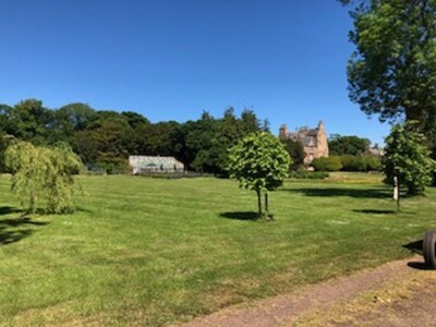 Wing Of Historic Luffness Castle. One twin and one single bedroom