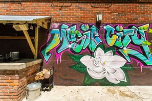 Our custom mural by Duffomatic! Tag us in your shots to be entered to win a gift basket full of local treats & souvenirs! 