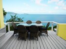 Breakfast table with beautiful views of Sandy Cay