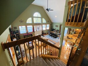 View of living area from steps