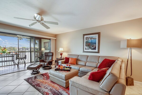 Looking Out at Waterway from Living Area