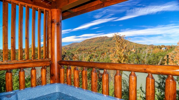 Enjoy the beautiful view from the hot tub!
