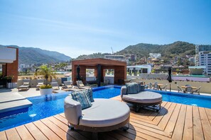 Heated rooftop pool