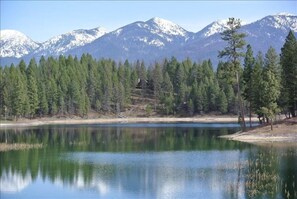 Looking at our place from across double lake.