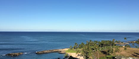 Vue sur la plage ou l’océan