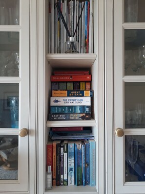 books and magazines for guests to enjoy