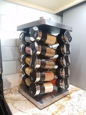 Full spice rack.