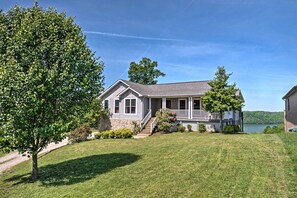 This beautiful home offers awe-inspiring views of Eagle Creek.