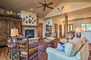 Living Room | Main Floor | Gas Fireplace | Smart TV