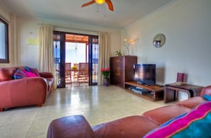 Lounge with Patio doors leading to terrace