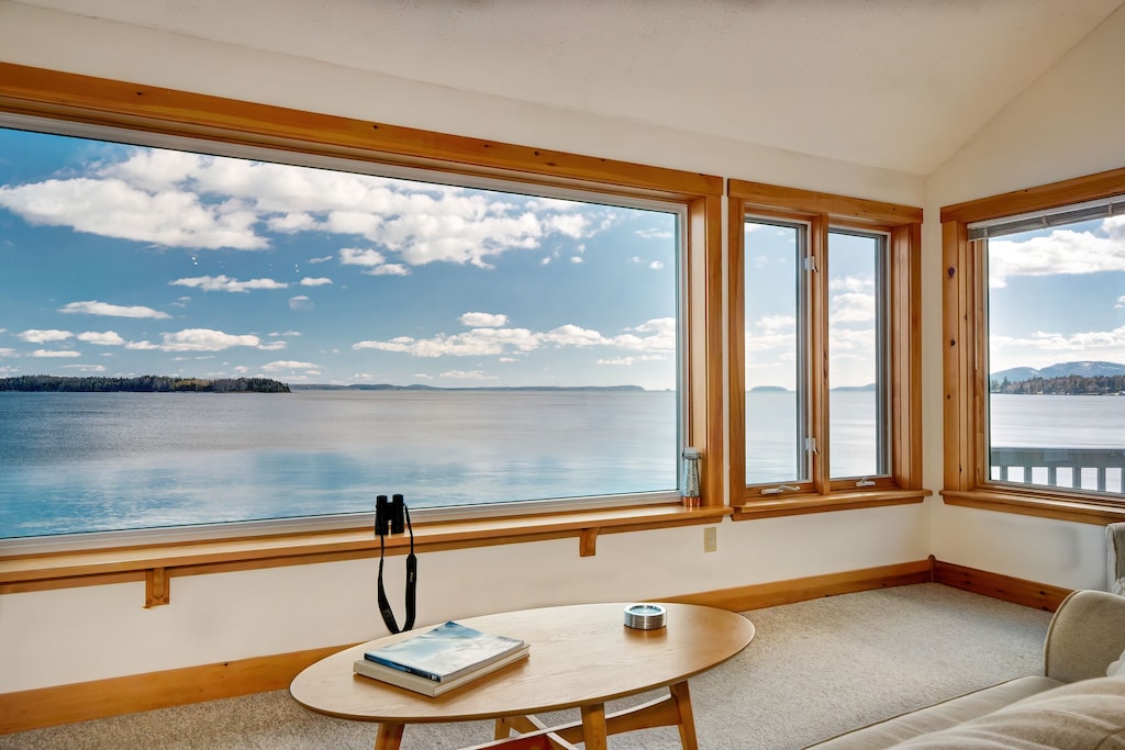 A Maine VRBO with ocean views on a sunny day