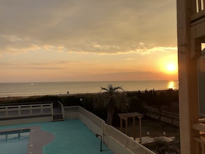 Sunset and sunrise visible for most of the offseason due to South facing view.