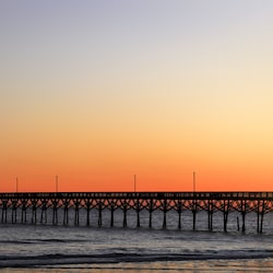 Oak Island Pier at Sunset