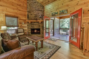 Living Room with gas fireplace 