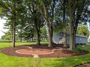 fire pit / hammock area