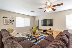 Cuddle up on the sectional and catch up on your favorite movie or show!