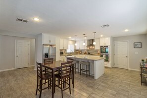 This is where you can cook and still be in all the action!