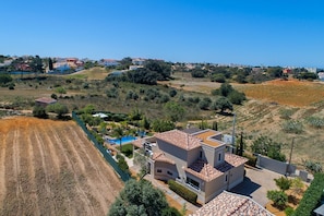 Villa surrounded by farmland giving privacy