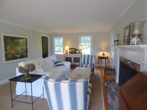Living Area with Slider out to the Huge Deck