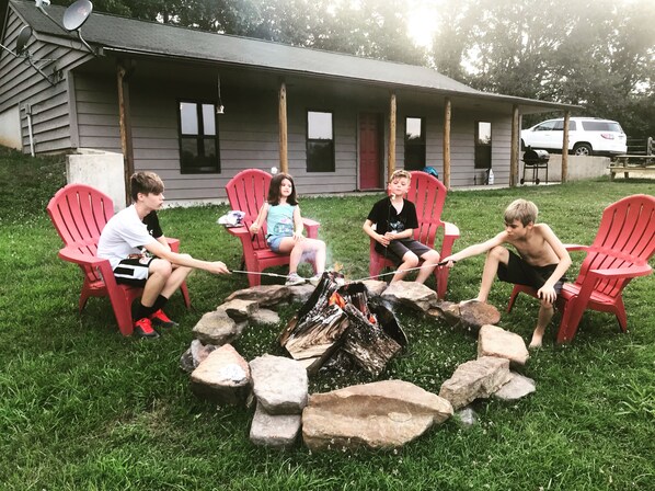 Firepit in front yard