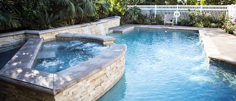 In-ground Pebble-Tech Pool w/Jacuzzi Daytime