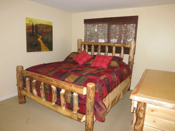 Upstairs bedroom with king bed