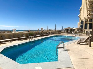 Phoenix 1-4 use any of the pools! 
Phoenix one pool is solar heated!