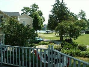 View of park and bay from the lower deck