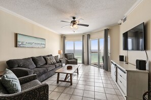 Living Room with Stunning Gulf view