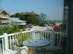 View from front deck, ocean in view