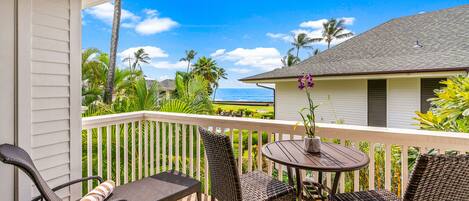 Poipu Kapili Resort #20 - Ocean View Dining & Lounging Lanai - Parrish Kauai