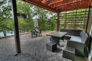 Lake level patio area
