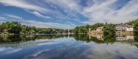 view across the lake