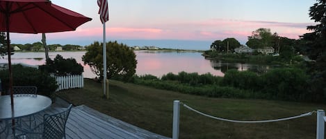 Sunset off the back deck  off of dining room