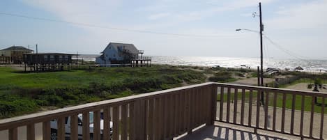 Unobstructed beach view from the deck