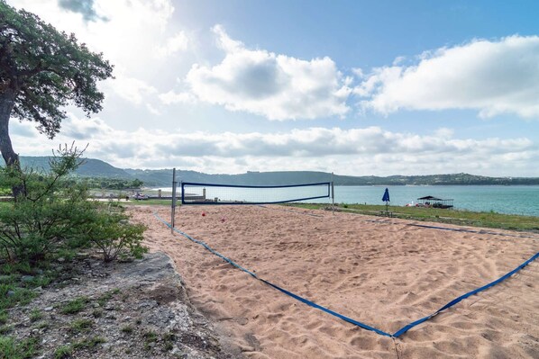 If you get too hot or need to wash the sand off, just go jump in the lake!