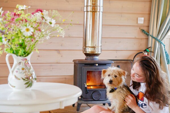 Don't leave your pets behind!  We welcome them