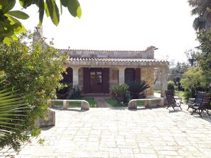 front of the villa