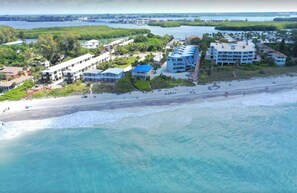 Aerial view of Private Beach access