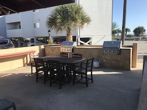 Outdoor kitchen located near Beach access