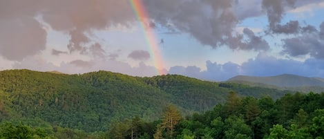 Rainbow view from the bedroom deck