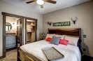 Master Bedroom with King Bed, walk-in closet and bathroom with walk in shower