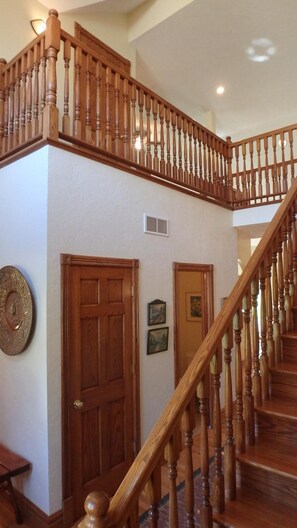 Front entry and powder room