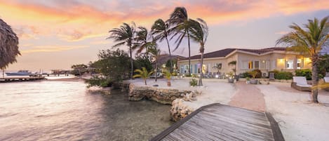 Insane ocean front villa with a private pier and outdoor kitchen